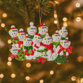 Load image into Gallery viewer, Snowman Family of 11 Christmas Ornament | Personalized Names and Year | Winter Tree Decor Keepsake