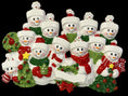 Load image into Gallery viewer, Snowman Family of 12 Christmas Ornament | Personalized Names and Year | Winter Tree Decor Keepsake