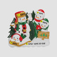 Load image into Gallery viewer, Personalized Snowman Family of 4 Ornament | Farm Fresh Theme, Custom Names
