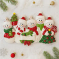 Load image into Gallery viewer, Family of 5 Christmas Snowman Ornament | Personalized Snow Family Decor | Custom Names Year Holiday Keepsake