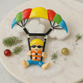 Load image into Gallery viewer, Personalized Parachute Ornament | Custom Name Christmas Gift | Skydiver Holiday Decoration for Kids and Adventurers