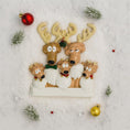 Load image into Gallery viewer, Family of 5 Reindeer Christmas Ornament | Personalized Snow Family Decor | Custom Names Year Holiday Keepsake
