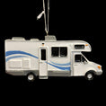 Load image into Gallery viewer, Model of a recreational vehicle with blue accents on a white background