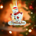 Load image into Gallery viewer, Personalized Snowman Ski Ornament | Custom Name and Year | Snowman Gift | Raised 3D Details