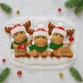 Load image into Gallery viewer, Reindeer Family of 3 Christmas Ornament | Personalized Names and Year | Winter Tree Decor Keepsake