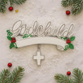 Load image into Gallery viewer, Personalized Godchild Christmas Ornament | Custom Name and Year Cross Keepsake | Religious Present