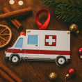 Load image into Gallery viewer, Personalized Ambulance Ornament | EMS Ornament with Name and Year | Paramedic Gift | Raised 3D Details