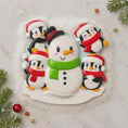 Load image into Gallery viewer, Family of 4 Christmas Ornament | Personalized Snow Family Decor | Custom Names Year Holiday Keepsake
