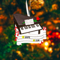 Load image into Gallery viewer, Personalized Grand Piano Christmas Ornament | Music Teacher Gift | Raised 3D Ornament