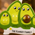 Load image into Gallery viewer, Personalized Avocado Family Christmas Ornament | Pregnancy Announcement Keepsake