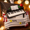 Load image into Gallery viewer, Personalized Grand Piano Christmas Ornament | Music Teacher Gift | Raised 3D Ornament
