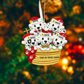 Load image into Gallery viewer, Family of 5 Christmas Ornament Dalmatian Puppy | Personalized Names & Year

