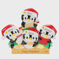 Load image into Gallery viewer, Personalized Penguin Family of 4 Christmas Ornament | Baking Holiday Decor
