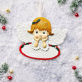 Load image into Gallery viewer, Personalized Lost Daughter Memorial Ornament | Guardian Angel Christmas Keepsake | Raised 3D Ornament
