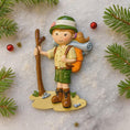 Load image into Gallery viewer, Personalized Girl Scout Ornament | Custom Hiking Scout Christmas Decor | Outdoor Camper Holiday Keepsake
