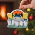 Load image into Gallery viewer, Personalized Family of 5 Camping Ornament | Sunset Lake, Handwritten Names
