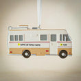 Load image into Gallery viewer, Decorative RV ornament with customizable text on a beige background
