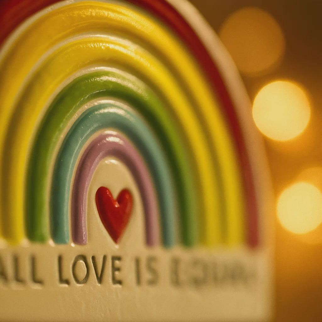 Personalized Rainbow Pride Ornament | Custom Name & Year | All Love Is Equal
