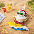 Load image into Gallery viewer, Surfing Santa Ornament | Personalized Tropical Christmas Decor | Raised 3D Details
