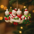 Load image into Gallery viewer, Family of 4 Snowman Ornament | Personalized Christmas Gift | Custom Names Holiday Decor | Winter Keepsake

