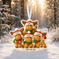 Load image into Gallery viewer, Family of 4 Reindeer Ornament | Personalized Christmas Gift | Custom Names Holiday Decor | Winter Keepsake
