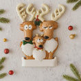 Load image into Gallery viewer, Family of 3 Reindeer Ornament | Personalized Christmas Gift | Custom Names Holiday Decor | Winter Keepsake

