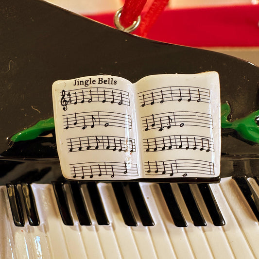 Personalized Grand Piano Christmas Ornament | Music Teacher Gift | Raised 3D Ornament