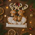 Load image into Gallery viewer, Family of 4 Reindeer Ornament | Personalized Christmas Gift | Custom Names Holiday Decor | Winter Keepsake
