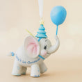 Load image into Gallery viewer, Baby’s First Christmas Elephant Ornament | Baby Boy Personalized Name and Year | 3D Ornament
