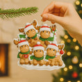Load image into Gallery viewer, Reindeer Family of 5 Christmas Ornament | Personalized Names and Year | Winter Tree Decor Keepsake
