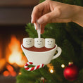 Load image into Gallery viewer, Personalized Marshmallow Hot Cocoa Family of 3 Christmas Ornament
