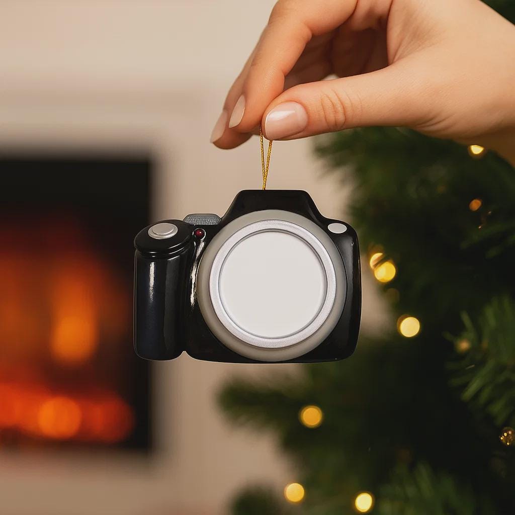 Personalized Camera Ornament | Custom Photographer Gift | Raised 3D Ornament
