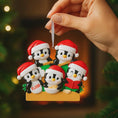 Load image into Gallery viewer, Family of 5 Penguin Baking Ornament | Personalized Kitchen Theme Keepsake | Handwritten Holiday Decoration
