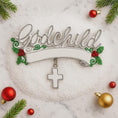 Load image into Gallery viewer, Personalized Godchild Christmas Ornament | Custom Name and Year Cross Keepsake | Religious Present
