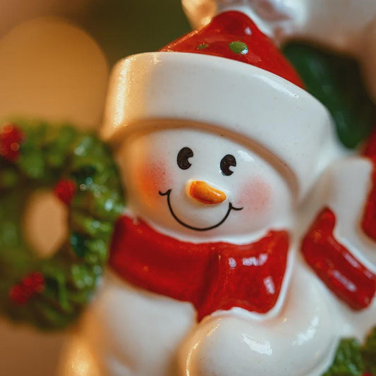 Snowman Family of 8 Christmas Ornament | Personalized Names and Year | Winter Tree Decor Keepsake