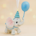 Load image into Gallery viewer, Baby’s First Christmas Elephant Ornament | Baby Boy Personalized Name and Year | 3D Ornament
