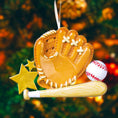 Load image into Gallery viewer, Personalized Baseball Glove Ornament | Raised 3D Details Ornament
