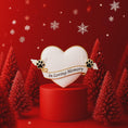 Load image into Gallery viewer, Heart shaped pet memorial Christmas ornament designed to honor the loving memory of a beloved pet. Features angel wing paw details and a soft elegant design that brings comfort and warmth during the holiday season. Includes a customizable name and year area, allowing you to create a meaningful keepsake in remembrance of a cherished companion. Perfect for memorial Christmas trees sympathy gifts pet loss remembrance and heartfelt holiday decor.
