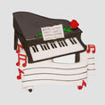 Load image into Gallery viewer, Personalized Grand Piano Christmas Ornament | Music Teacher Gift | Raised 3D Ornament
