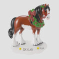 Load image into Gallery viewer, Horse figurine with a wreath and bow on a white background
