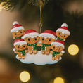 Load image into Gallery viewer, Personalized Family of 6 Gingerbread Ornament | Custom Christmas Keepsake
