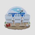 Load image into Gallery viewer, Personalized Beach Family of 3 Ornament | Coastal Christmas Gift
