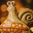 Load image into Gallery viewer, Personalized Snail & Mushroom Ornament | Custom Name Woodland Keepsake
