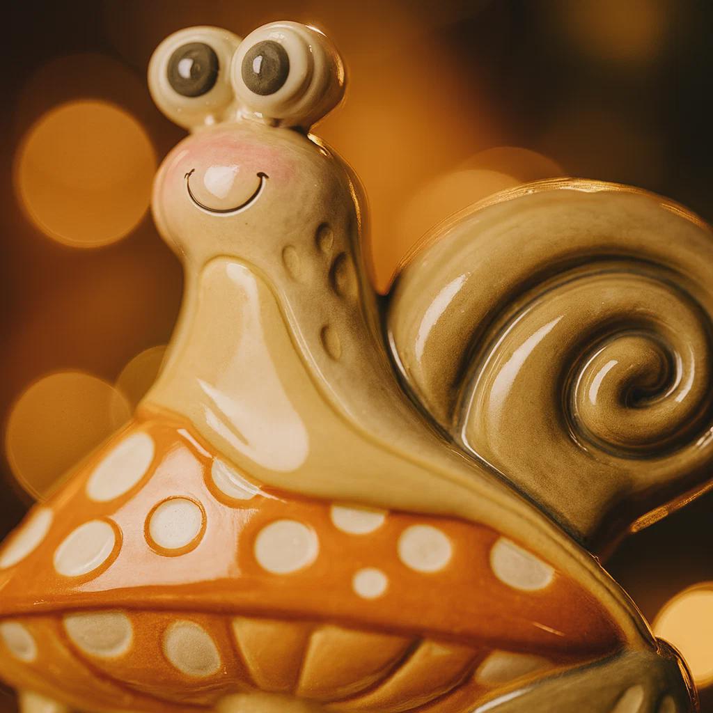 Personalized Snail & Mushroom Ornament | Custom Name Woodland Keepsake
