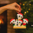 Load image into Gallery viewer, Personalized Penguin Family of 4 Christmas Ornament | Baking Holiday Decor
