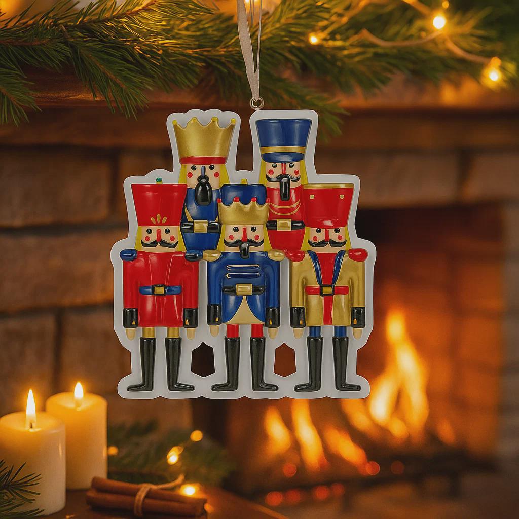 Personalized Family of 4 Nutcracker Ornament | Custom Holiday Decor
