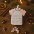 Load image into Gallery viewer, Personalized Big Sister Ornament | Pink Shirt & Shoes Keepsake
