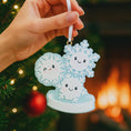 Load image into Gallery viewer, Family of 3 Snowflake Ornament | Personalized Christmas Ornament | Custom Name Winter Decoration | Holiday Keepsake for Families
