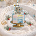 Load image into Gallery viewer, Decorative ornament with two elephants on a cake, featuring 'It's a...' text, on a soft white background.
