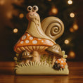 Load image into Gallery viewer, Personalized Snail & Mushroom Ornament | Custom Name Woodland Keepsake
